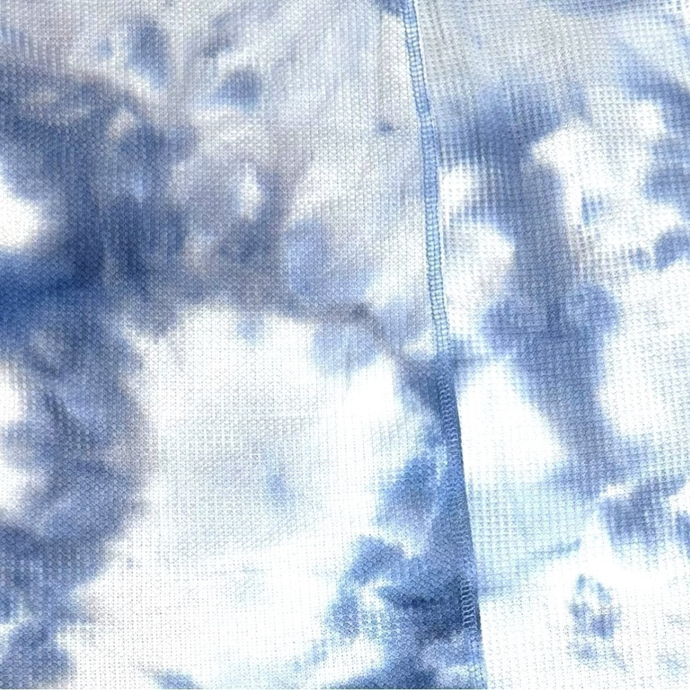 REBELLIOUS ONE Juniors/Womens 1X Blue & White Tie Dye Long Sleeve Shirt - Picture 6 of 8